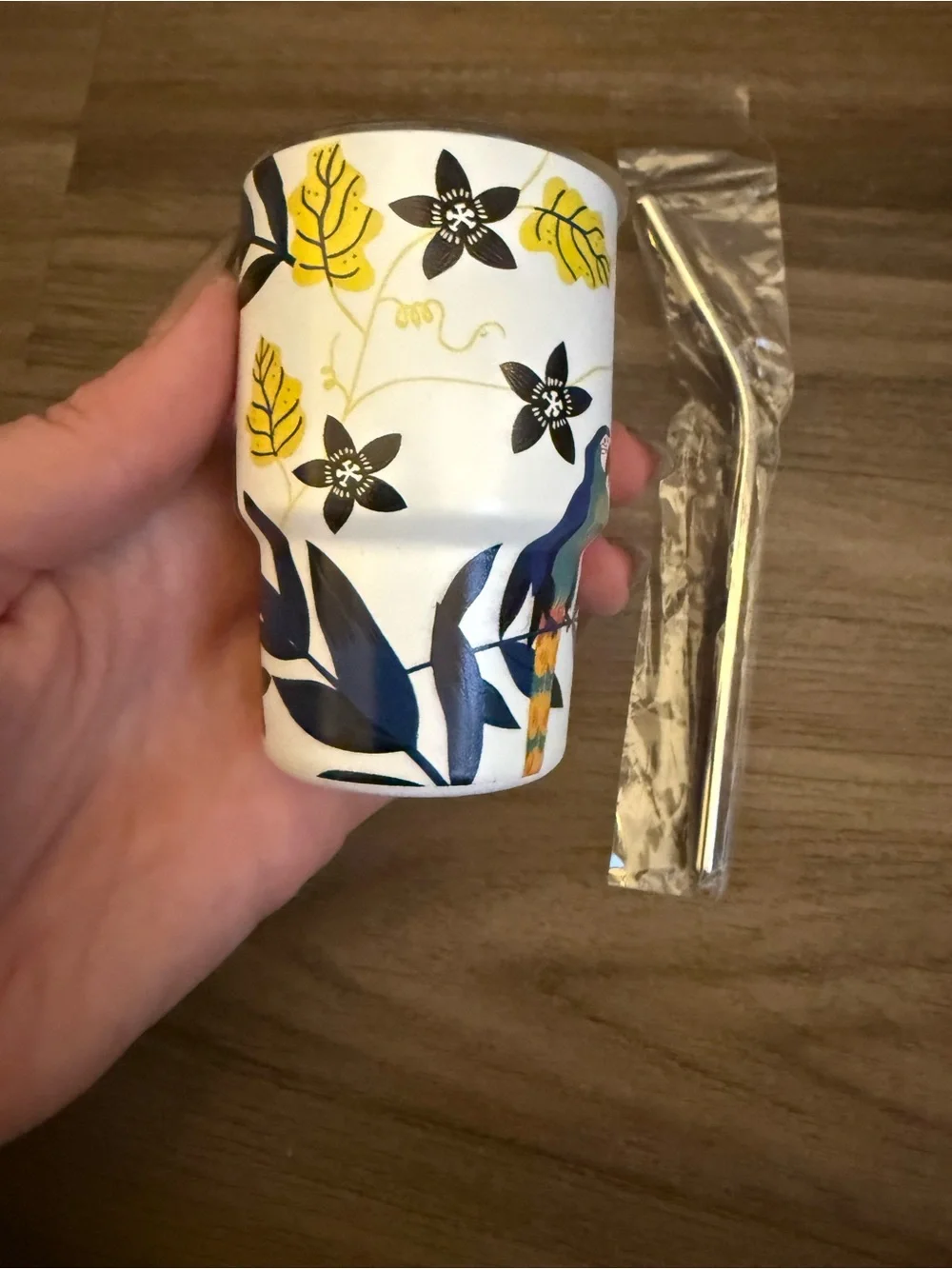 NEW Mini Belmont 3 oz Floral Stainless Steel Mini Tumbler w/ Straw